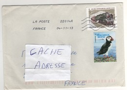 Beau Timbre , Stamp Oiseau , Bird  " Macareux Moine " Spink N° 4587 Sur Lettre , Enveloppe , Cover , Mail Du 04/11/2013 - Covers & Documents