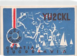 QSL Cards - YU2CKL - YU 2 CKL - Yugoslavia - Croatia  - Sibenik - 1958 - Yougoslavie