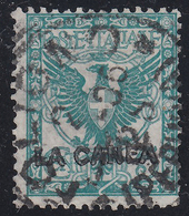 Levante - La Canea (Isola Di Creta): Francobollo D' Italia "Floreale" 5 C. Verde Azzurro - 1905 (B) - La Canea