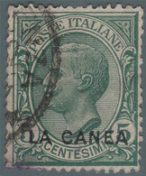 Levante - La Canea (Isola Di Creta): Francobollo D' Italia 1906/09 - 5 C. Verde - 1907 - La Canea