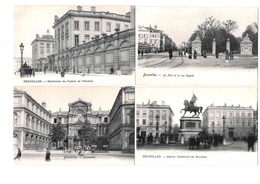 Bruxelles: Lot 37 Cartes Postale Petit Format (animées, Tram... - Lots, Séries, Collections