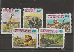 HAUTE - VOLTA  - SERIE ANIMAUX SAUVAGES -N° 140 A 144 NEUF SANS CHARNIERE- ANNEE 1973 - Alto Volta (1958-1984)