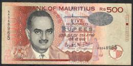 MAURITIUS P53a 500 RUPEES  1999 #AA  FIRST PREFIX   Signature 7    AVF  NO P.h. ! - Mauricio