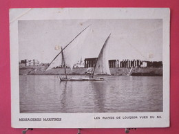 Egypte - Les Ruines De Louqsor Vues Du Nil - Messageries Maritimes - Scans Resto Verso - Luxor