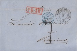 Preussen Brief K2 Königsberg I.Pr. 25.3. Gel. Nach Frankreich Mit Inhalt - Storia Postale