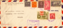 1956 , LA HABANA - ESTACIÓN CERRO / REGENSBURG , CORREO AÉREO , LLEGADA - Storia Postale