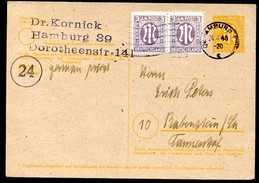 Britische Zone P905 Postkarte Gebraucht Verden-Wiesbaden 1946 - Emissioni Provvisorie Zona Britannica