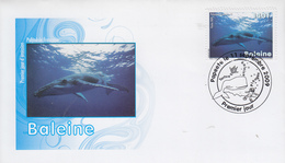 Enveloppe  FDC  1er  Jour    POLYNESIE     BALEINE   2009 - Whales