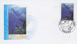 Enveloppe  FDC  1er  Jour  POLYNESIE   Plongée   2009 - FDC