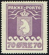 1930. PAKKE PORTO. 70 øre Violet. Thiele. Perf 11 ½. (Michel 10A) - JF168342 - Colis Postaux