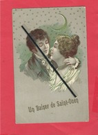 CPA Fantaisie, En Relief - Un Baiser De Saint Ouen - Saint Ouen