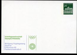 Bund PP43 B2/003 MÜNCHEN OLYMPIA-PHILATELIE 1972  NGK 8,00 € - Cartes Postales Privées - Neuves