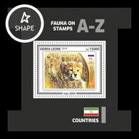 Sierra Leone 2019 Mih. 11329 (Bl.1777) Fauna. WWF Stamps On Stamps. Iran. Cheetah MNH ** - Sierra Leone (1961-...)