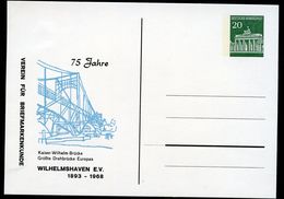 Bund PP43 C2/007 WILHELMSHAVEN KAISER-WILHELM-BRÜCKE 1968  NGK 10,00 € - Cartes Postales Privées - Neuves