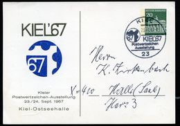 Bund PP43 D2/009 AUSSTELLUNG KIEL Sost.1967  NGK 6,00 - Privé Postkaarten - Gebruikt