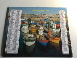 Calendrier Almanach Des P.T.T AIN - 1984 - Port Grimaud / L’Herbaudiere (85) - Tamaño Grande : 1981-90