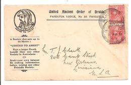 Nw Zealand Cover MANGAMUTL 5.4.32 To U.S.A. DRUIDE-DROÏDE-DROIDE - Cartas & Documentos