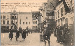 BELGIQUE  - 1914 - 18 - Une Entrevue Historique Dans Un Village De Flandre Le Roi D'Angleterre Vient Rendre Visite Au Ro - War 1914-18