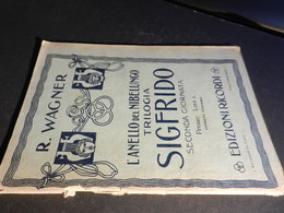 9) WAGNER L'ANELLO DEL NIBELUNGO TRILOGIA SIGFRIDO LIBRETTO D'OPERA EDIZIONE RICORDI - Opera