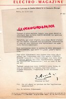 75- PARIS- LETTRE REVUE ELECTRO MAGAZINE- CONSTRUCTION ELECTRIQUE- REDACTEUR P. ROCCHISANI- 40 RUE DU COLISEE   1953 - Elektriciteit En Gas