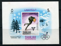 SHARJAH- Bloc Feuillet- Neuf Sans Charnière ** - Winter 1968: Grenoble