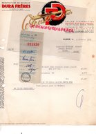 ALGERIE - ALGER- RARE LETTRE DURA FRERES-MANUFACTURE DE MEUBLES- 202 RUE SADI CARNOT-38 RUE HOCHE-  1959 - Altri & Non Classificati