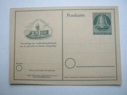 1951 , 10 Pfg. Glocke , Luftbrückendenkmal , Ungebraucht - Postkaarten - Ongebruikt