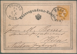 B4064 Austro-Hungarian Monarchy 1870 Postcard From Prague To Vienna - ...-1918 Prefilatelia