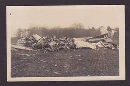 CPA Aviation Accident Aviateur Avion Carte Photo RPPC écrite - Unfälle