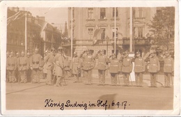 HOF Bayern Besuch König Ludwig 6.9.1917 Original Private Fotokarte Der Zeit Ungelaufen Datiert 25.9.1917 Rückseitig - Hof