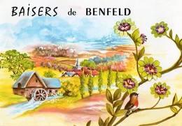 67. CP. BENFELD.  Baisers De Belfeld, Paysage, Fleurs. 1987. - Benfeld
