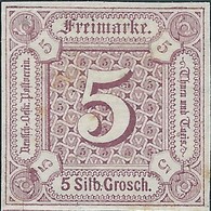 Germania Germany Deutschland,Thurn Und Taxis 1859 -1861 Colored Print On White Paper 5Sgr Violet, Mint - Postfris