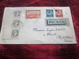 France (ex-colonies & Protectorats)Algérie(1924-1962) Lettre & Documents Tarif Par Avion Aff Multiple Pour Menat 63 PDD - Briefe U. Dokumente