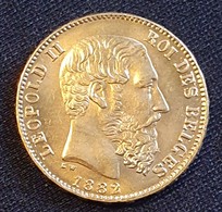 Belgium 20 Francs 1882 (Gold) - 20 Frank (goud)