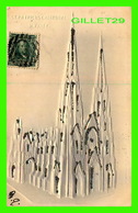 NEW YORK CITY, NY - ST PATRICK'S CATHEDRAL - EMBOSSED, SPARKLES - TRAVEL IN 1905 - - Kerken
