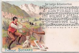 Chocolat Suchard Der Lustige Schweizerbue - Cor Des Alpes -  Alphorn - Litho - Hund - Musik - Horn