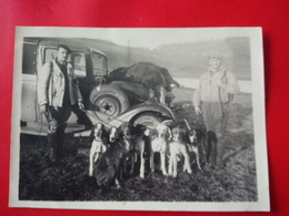 GRANDE PHOTO SAINT HUBERT ST GIRONS RIMONT CAZAVET CHASSEURS AVEC SANGLIER ET CHIENS - Sport