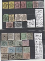 TIMBRE DE L ESPAGNE  NEUF** /( * )/° /  1854-69   Nr VOIR SUR PAPIER AVEC TIMBRES COTE   157.70 € - Postage Free