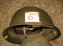 Casque  Français Algérie (type US) N°6  1954-62 - Casques & Coiffures