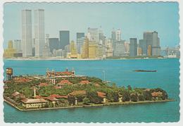 Trade Center Ellis Island And Lower Manhattan - Twin Towers NYC NEW YORK CITY Postcard - Places & Squares