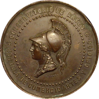 ESPAÑA. MEDALLA PREMIO ESCUELA DE COMERCIO ARTES Y OFICIOS. COBRE. ESPAGNE. SPAIN MEDAL - Firma's