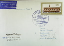 DDR: LP-Brief Mit 25 Pf INTERMESS III Mit So-Stpl LEIPZIG 7005 Für Den Messe-Sonderflug Nach Budapest Vom 10.3.84 - Airmail