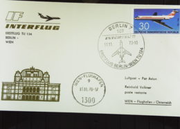DDR: LP-Ausl-Brief Mit 35 Pf "Flugzeugtypen" Zum Messe-Sonderflugverkehr Nach Wien Mit SoSt. Vom 11.11.70 Knr: 1526 - Correo Aéreo