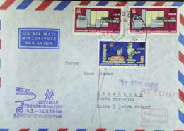 Delcampe - DDR: LP-Brief Mit SoSt- Frühjahrsmesse Mit Flugzeugabb. Nach Stockholm 10.3.66 - Luftpost