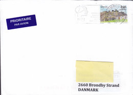 Luxembourg PRIORITAIRE Par Avion Label Flamme 'BLËTZ' LUXEMBOURG 2017 Cover Lettre BRØNDBY STRAND Denmark Sepac - Lettres & Documents