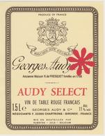 Georges Audye - Vin De Table Rouge / Gironde France - Autres & Non Classés