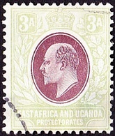 EAST AFRICA & UGANDA 1904 KEDVII 3a Brown-Purple & Green SG22 Fine Used - Protectorados De África Oriental Y Uganda