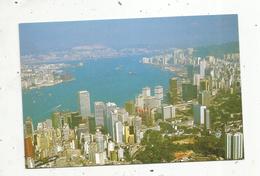 Cp, CHINE ,HONG KONG , Bird'eye View Of VICTORIA HARBOUR, Vierge - China (Hong Kong)