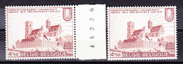 BELGIQUE CURIOSITE, COB 1888 ** MNH, PAPIER 1 BLANC Et 1 TERNE. (4TJ117) - Other & Unclassified