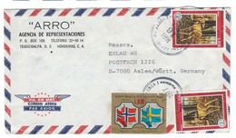 COVER CORREO AERO - BY AIR MAIL - HONDURAS - TEGUCIGALPA - AALEN - WURTT - GERMANY. - Honduras